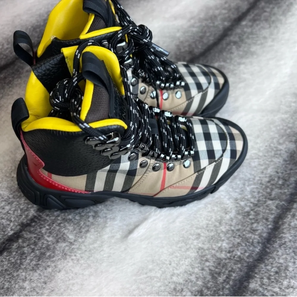 Burberry Vintage Check Logo Tor Hiking Boots